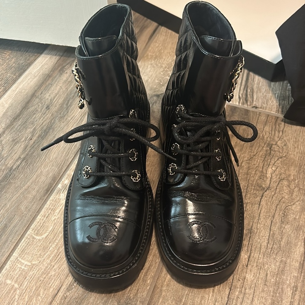 Chanel Lace Up Boots - Picture 4 of 6